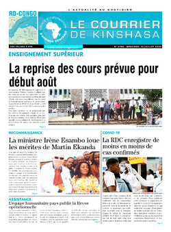 Les Dépêches de Brazzaville : Édition le courrier de kinshasa du 22 juillet 2020