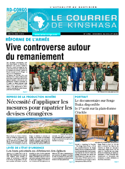 Les Dépêches de Brazzaville : Édition le courrier de kinshasa du 24 juillet 2020