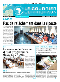 Les Dépêches de Brazzaville : Édition le courrier de kinshasa du 27 juillet 2020