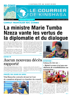 Les Dépêches de Brazzaville : Édition le courrier de kinshasa du 04 août 2020