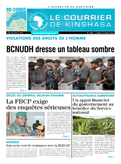Les Dépêches de Brazzaville : Édition le courrier de kinshasa du 10 août 2020