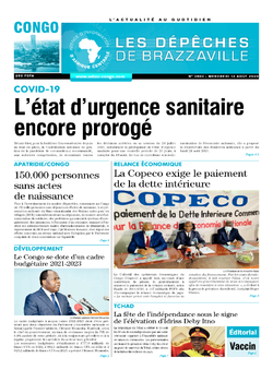 Les Dépêches de Brazzaville : Édition brazzaville du 12 août 2020