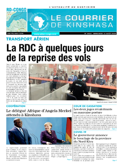 Les Dépêches de Brazzaville : Édition le courrier de kinshasa du 12 août 2020