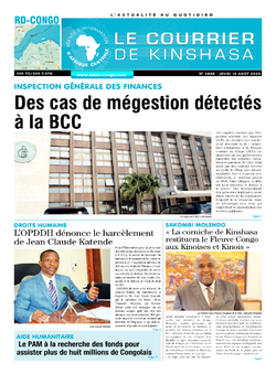 Les Dépêches de Brazzaville : Édition le courrier de kinshasa du 19 août 2020