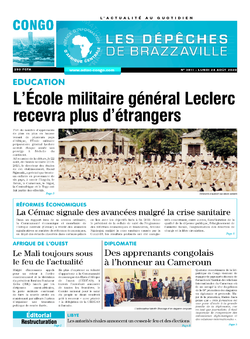 Les Dépêches de Brazzaville : Édition brazzaville du 24 août 2020