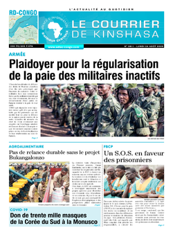 Les Dépêches de Brazzaville : Édition le courrier de kinshasa du 24 août 2020