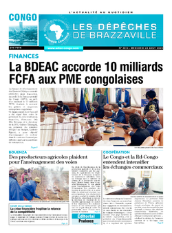 Les Dépêches de Brazzaville : Édition brazzaville du 26 août 2020