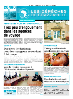 Les Dépêches de Brazzaville : Édition brazzaville du 27 août 2020