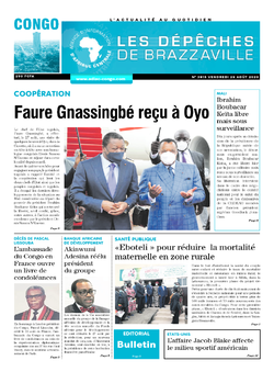 Les Dépêches de Brazzaville : Édition brazzaville du 28 août 2020