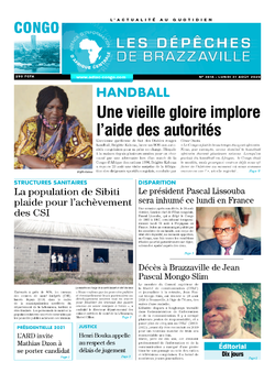 Les Dépêches de Brazzaville : Édition brazzaville du 31 août 2020