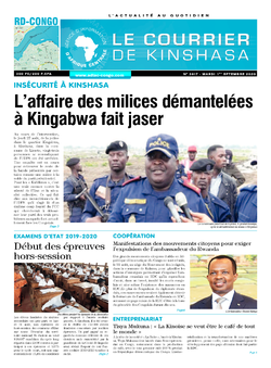 Les Dépêches de Brazzaville : Édition le courrier de kinshasa du 01 septembre 2020