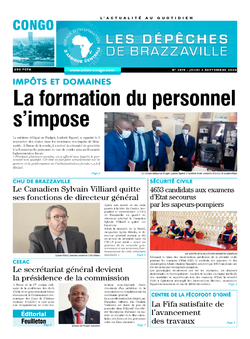 Les Dépêches de Brazzaville : Édition brazzaville du 03 septembre 2020
