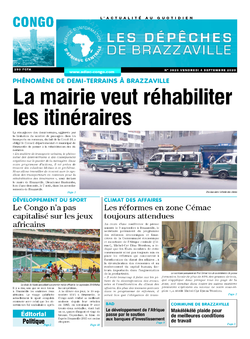 Les Dépêches de Brazzaville : Édition brazzaville du 04 septembre 2020