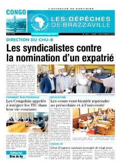 Les Dépêches de Brazzaville : Édition brazzaville du 07 septembre 2020