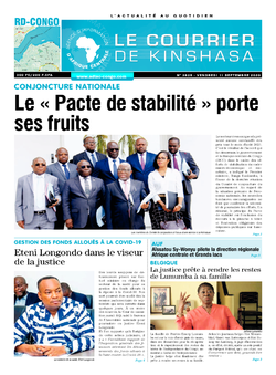 Les Dépêches de Brazzaville : Édition le courrier de kinshasa du 11 septembre 2020