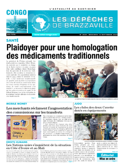 Les Dépêches de Brazzaville : Édition brazzaville du 16 septembre 2020
