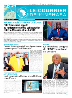 Les Dépêches de Brazzaville : Édition le courrier de kinshasa du 24 septembre 2020