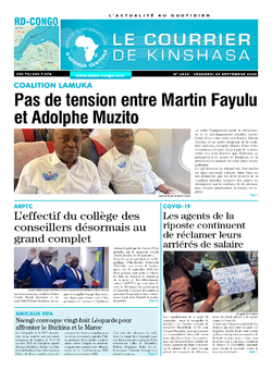 Les Dépêches de Brazzaville : Édition le courrier de kinshasa du 25 septembre 2020