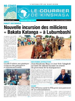 Les Dépêches de Brazzaville : Édition le courrier de kinshasa du 28 septembre 2020