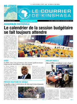 Les Dépêches de Brazzaville : Édition le courrier de kinshasa du 30 septembre 2020