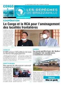 Les Dépêches de Brazzaville : Édition brazzaville du 01 octobre 2020