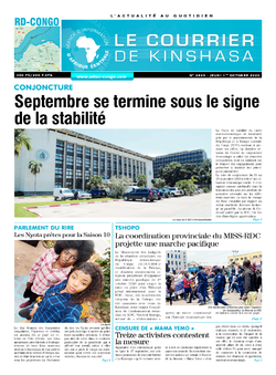 Les Dépêches de Brazzaville : Édition le courrier de kinshasa du 01 octobre 2020