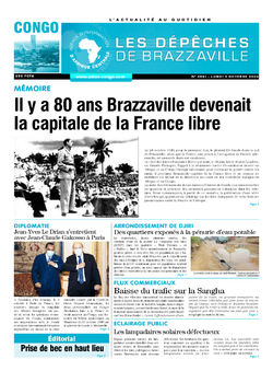 Les Dépêches de Brazzaville : Édition brazzaville du 05 octobre 2020