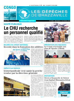 Les Dépêches de Brazzaville : Édition brazzaville du 07 octobre 2020