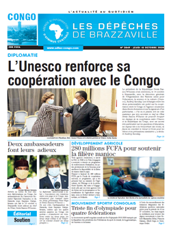 Les Dépêches de Brazzaville : Édition brazzaville du 15 octobre 2020