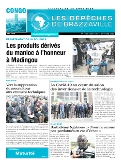 Les Dépêches de Brazzaville : Édition brazzaville du 16 octobre 2020
