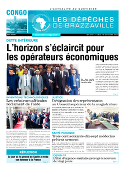 Les Dépêches de Brazzaville : Édition brazzaville du 19 octobre 2020