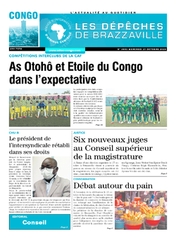 Les Dépêches de Brazzaville : Édition brazzaville du 21 octobre 2020