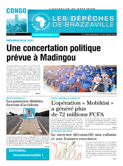 Les Dépêches de Brazzaville : Édition brazzaville du 23 octobre 2020