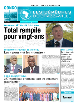 Les Dépêches de Brazzaville : Édition brazzaville du 03 novembre 2020