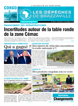 Les Dépêches de Brazzaville : Édition brazzaville du 06 novembre 2020