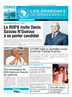Les Dépêches de Brazzaville : Édition brazzaville du 10 novembre 2020
