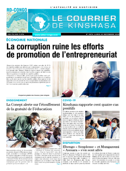 Les Dépêches de Brazzaville : Édition brazzaville du 23 novembre 2020