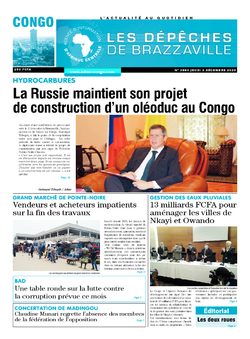 Les Dépêches de Brazzaville : Édition brazzaville du 03 décembre 2020
