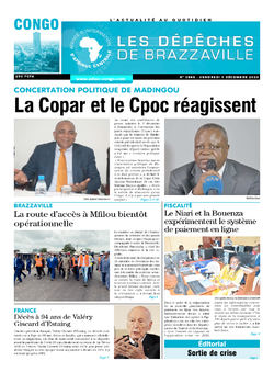 Les Dépêches de Brazzaville : Édition brazzaville du 04 décembre 2020