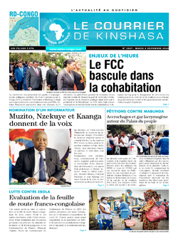 Les Dépêches de Brazzaville : Édition brazzaville du 08 décembre 2020