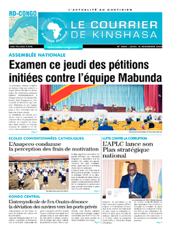 Les Dépêches de Brazzaville : Édition brazzaville du 10 décembre 2020