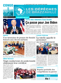 Les Dépêches de Brazzaville : Édition brazzaville du 15 décembre 2020