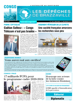 Les Dépêches de Brazzaville : Édition brazzaville du 16 décembre 2020