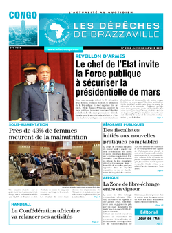 Les Dépêches de Brazzaville : Édition brazzaville du 04 janvier 2021
