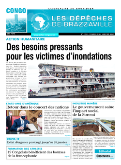 Les Dépêches de Brazzaville : Édition brazzaville du 22 janvier 2021