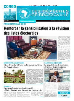 Les Dépêches de Brazzaville : Édition brazzaville du 26 janvier 2021