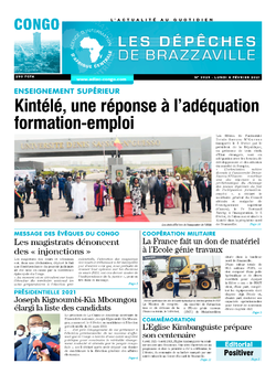 Les Dépêches de Brazzaville : Édition brazzaville du 08 février 2021