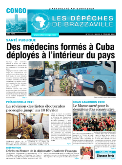 Les Dépêches de Brazzaville : Édition brazzaville du 09 février 2021