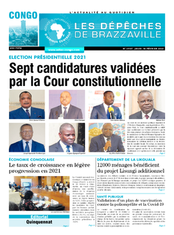 Les Dépêches de Brazzaville : Édition brazzaville du 18 février 2021