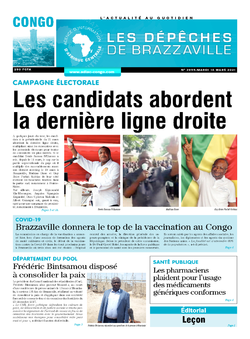 Les Dépêches de Brazzaville : Édition brazzaville du 16 mars 2021